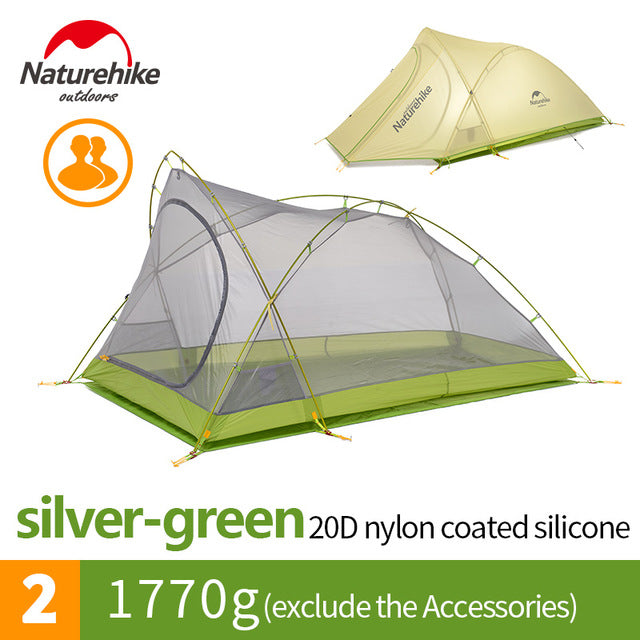 Naturehike Cirrus 20D Nylon with Silicon Coated Ultralight Tent for 2 Person